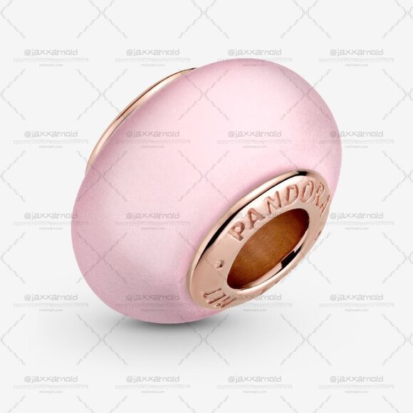 Pandora Matte Pink Murano Glass Charm|Pendant - Picture 2 of 2